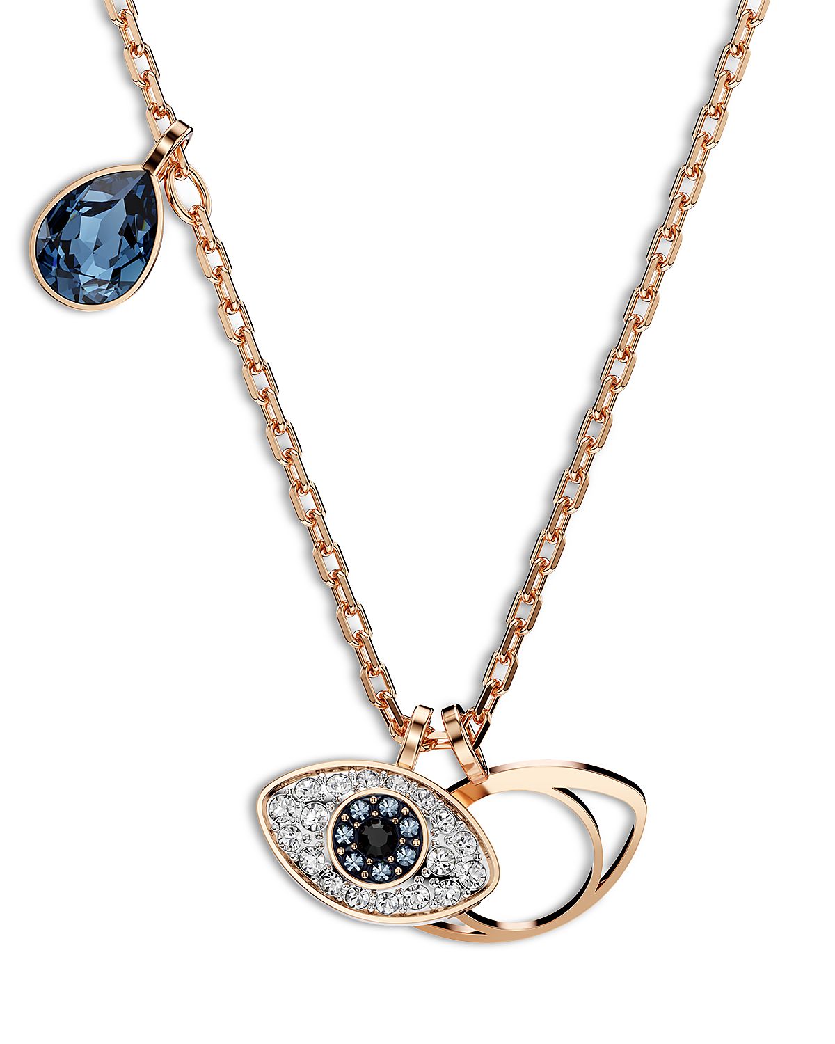 Swarovski Symbolica Crystal Evil Eye Pendant Necklace, 16.5-19.25