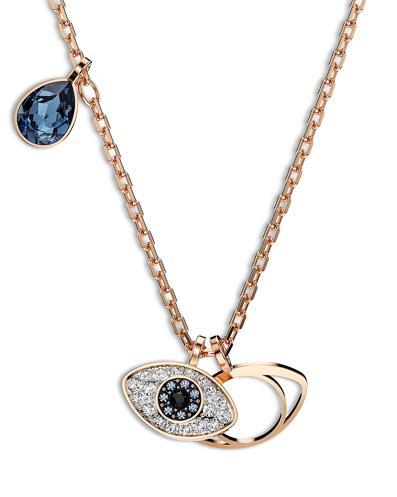 Swarovski Symbolica Crystal Evil Eye Pendant Necklace, 16.5-19.25
