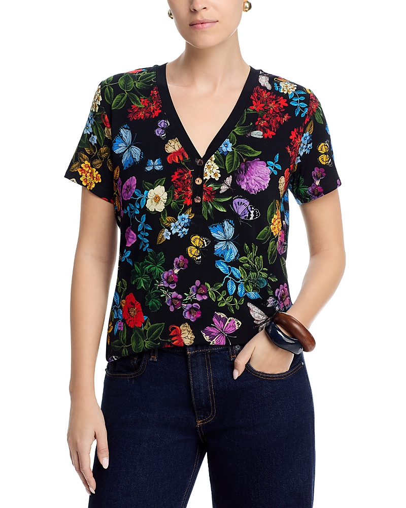 Johnny Was The Janie Favorite Short Sleeve Henley Tee