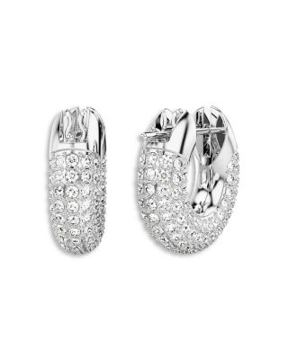 Dextera Pav&eacute; Hoop Earrings