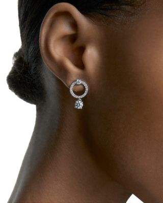 Constella Crystal & Cubic Zirconia Open Drop Earrings