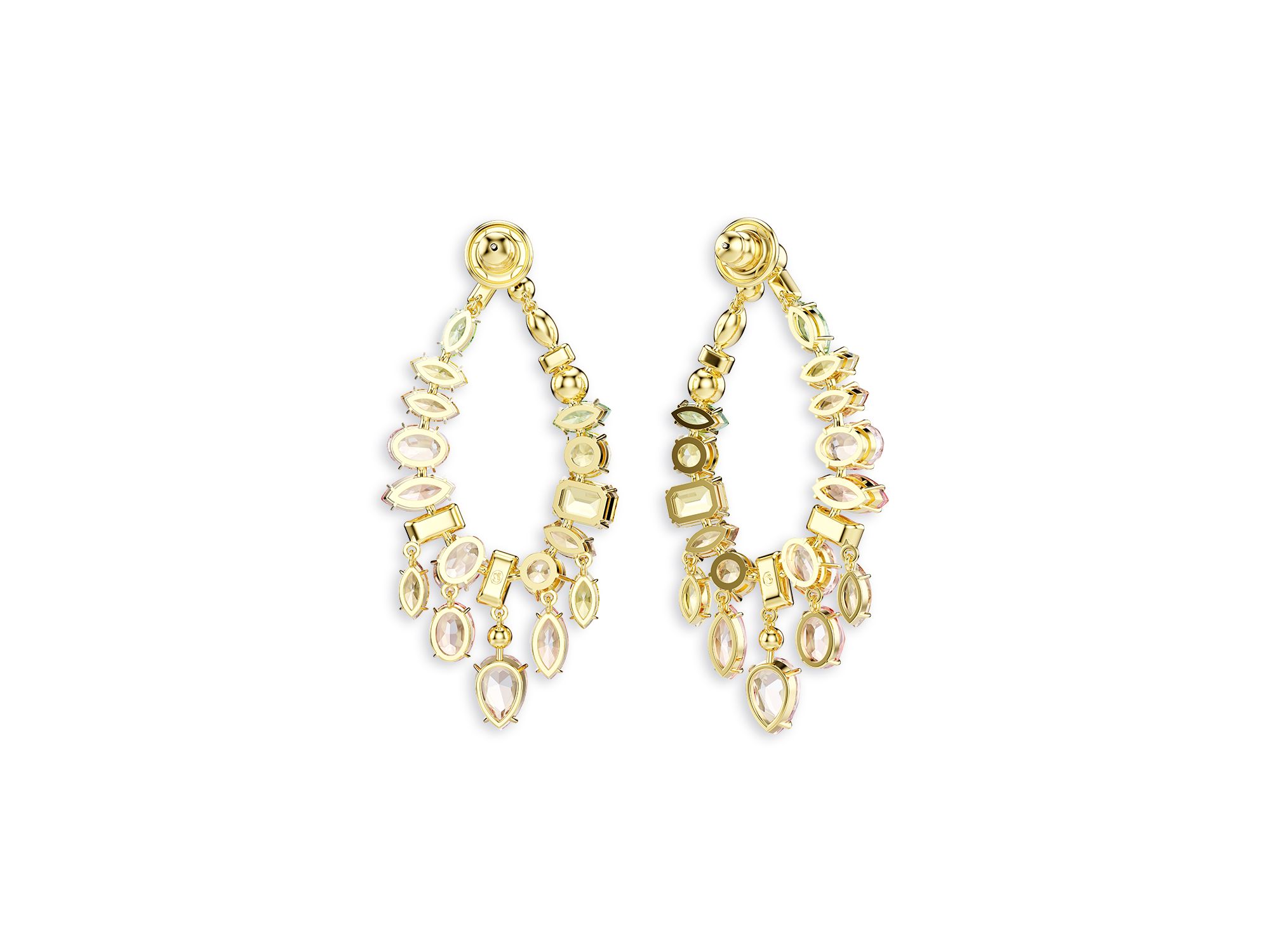 Gema Mixed Crystal Open Chandelier Earrings — Image 5