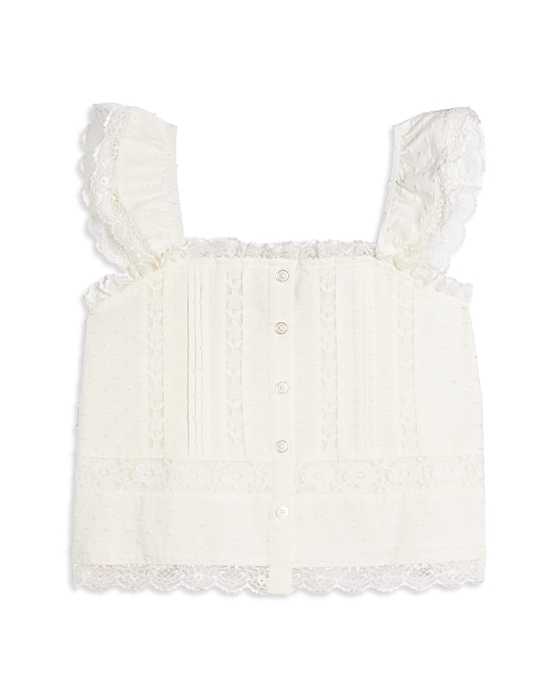 Aqua Girls' Lace Trim Top - Little Kid, Big Kid - Exclusive