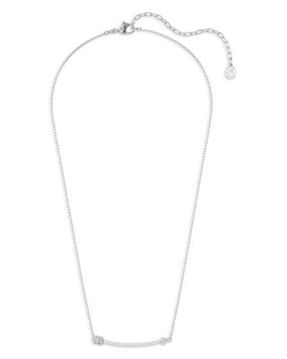 Idyllia Crystal & Cubic Zirconia Arrow Collar Necklace, 14.87-17.75"