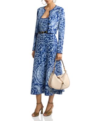 Midi Knit Dress with Scoop Neck