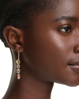 Gema Mixed Crystal Asymmetrical Linear Drop Earrings