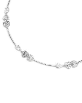 Idyllia Cubic Zirconia Heart & Arrow Collar Necklace, 14.87-17.75"