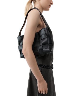 Mini Woven Leather Tote