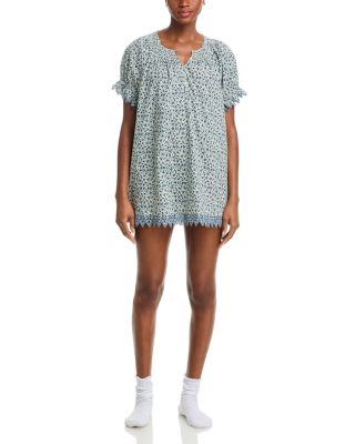 The Smocked Eyelet Mini Dress