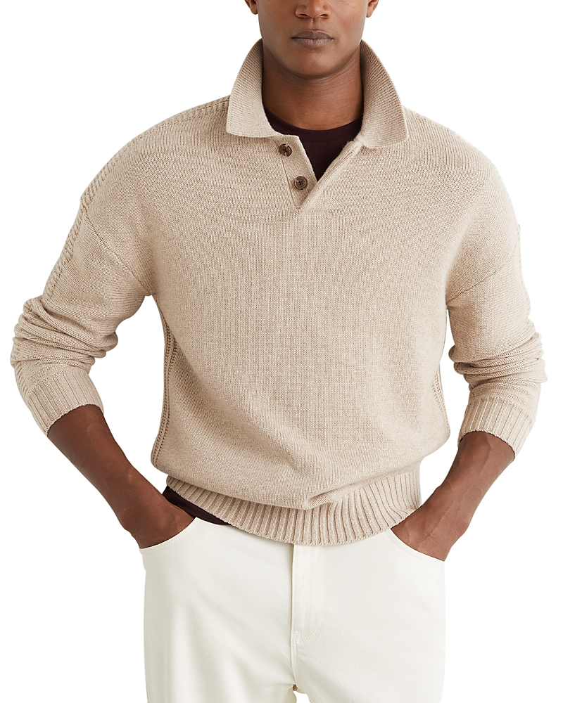 Reiss Ribbed Button Sweater