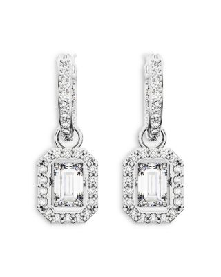 Una Angelic Cubic Zirconia Octagon & Hoop Drop Earrings