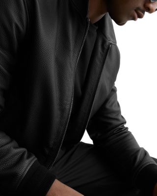 Leather Zip Through Jacket