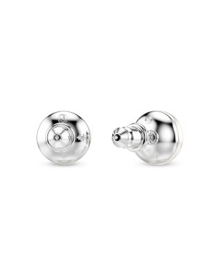 Matrix Crystal Pearl Stud Earrings