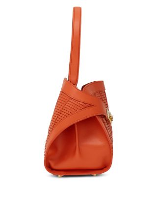 Hug Medium Woven Leather Handbag