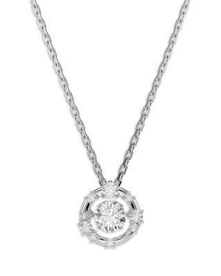 Constella Dancing Stone Pendant Necklace, 14.87-17.75"