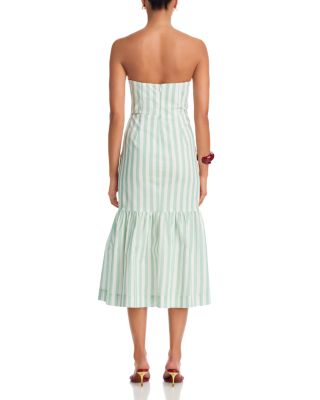 Stripe Bustier Midi Dress - Exclusive