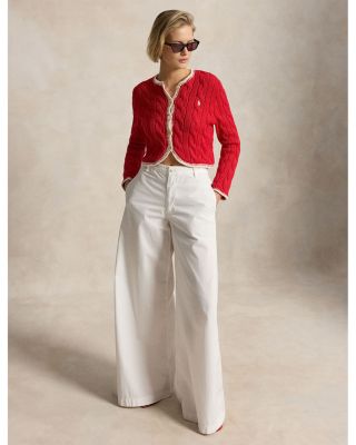 Cable Knit Cropped Cardigan