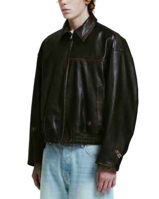Oversized Leather Bomber