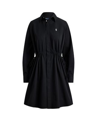 Cotton Drawcord Shirtdress