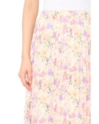 Sunburst Pleated Midi Skirt