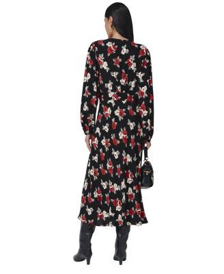 Gracie Floral V Neck Midi Dress