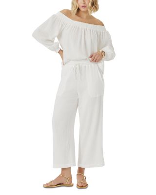 Ava Gauze Off-The-Shoulder Top