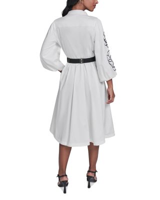 Floral Puff Sleeve Midi Dress