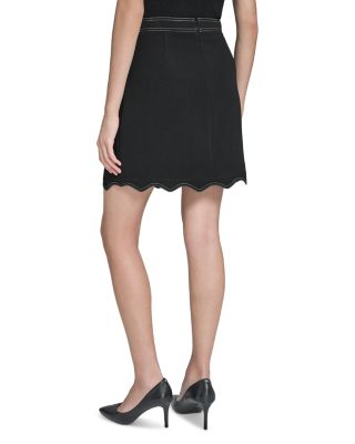 Scalloped Wrap Skirt