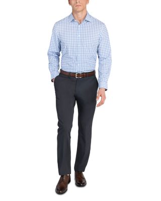 Slim Fit Plaid Performance Dress Shirt