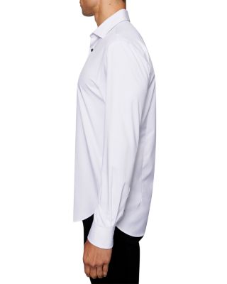 Slim Fit Performance White Solid Dress Shirt
