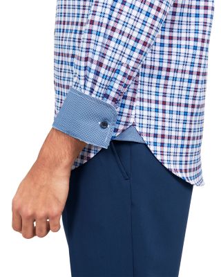 Regular Fit Large Check Performance Dress Shirt
