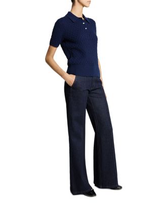 Cable Knit Polo Shirt