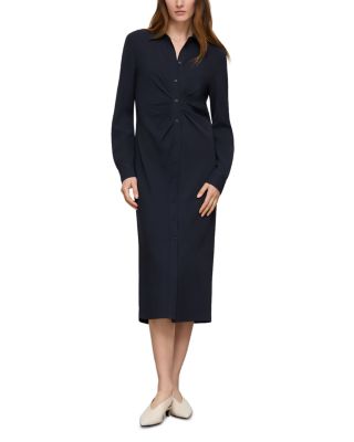 Long Sleeve Button Front Shirt Dress