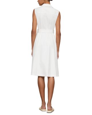 Sleeveless Knee Length Shirt Dress