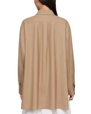 Long Sleeve Convertible Oversized Blouse