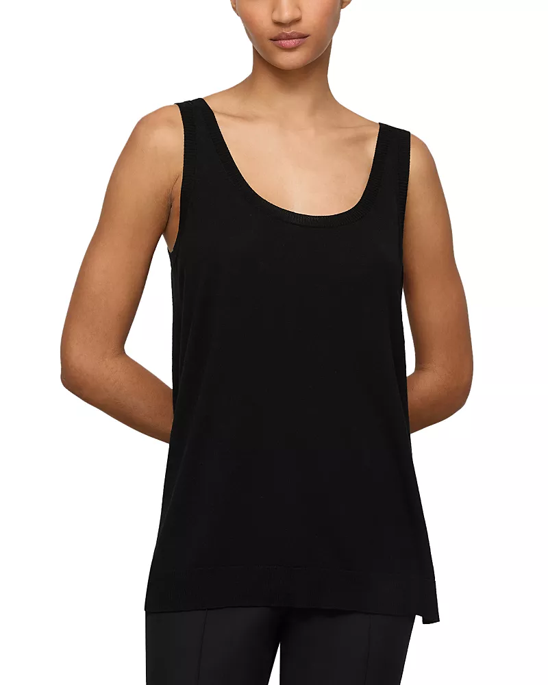 Lafayette 148 New York Scoop Front Sweater Tank