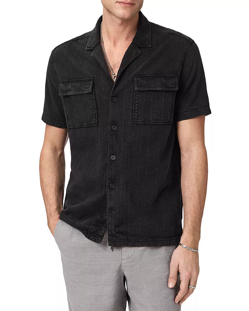 John Varvatos Amadora Short Sleeve Camp Collar Shirt