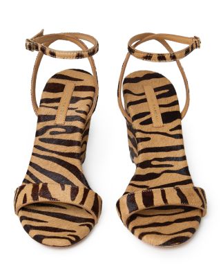 Women's Calf Hair Wedge Sandals