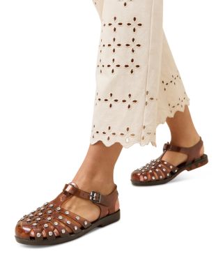 Women's Rhinestone Embellished Fisherman Sandals