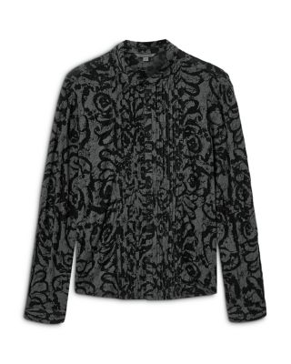 Florian Printed Pintuck Burnout Shirt