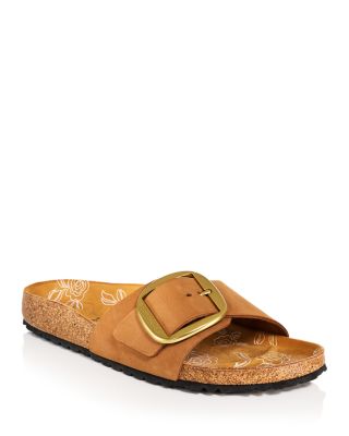 Women's Madrid Big Buckle Printed Footbed Slide Sandals
