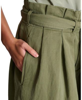  Twill High-Waisted Trousers