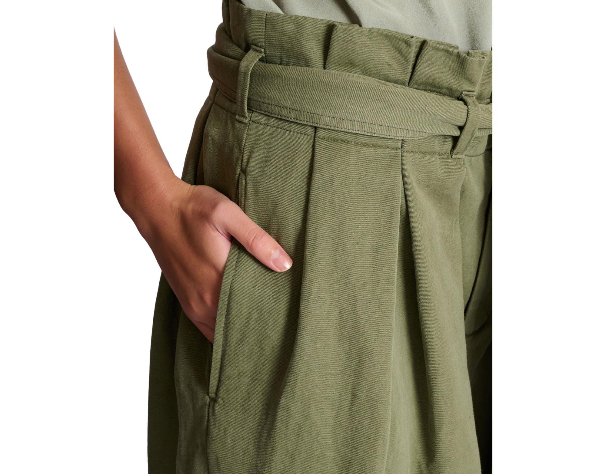 Twill High-Waisted Trousers — Image 6