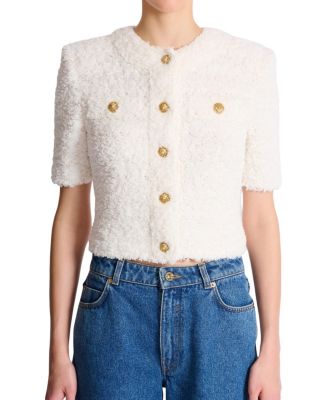  Cardigan in Dotted Tweed