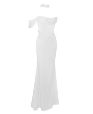  Ivona Satin Halter Neck Corset Gown