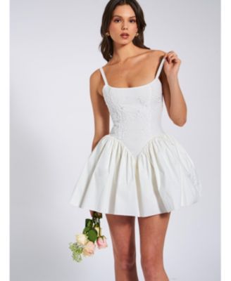  Kadi  Cotton Drop Waist Corset Mini Dress