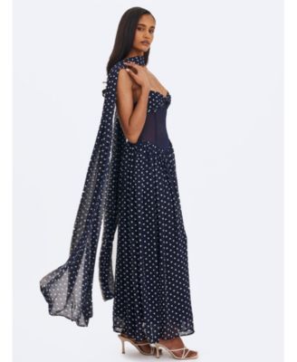  Juliette Polka Dot Chiffon Maxi Dress