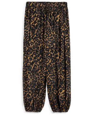  Printed Relaxed Balloon-Leg Pants