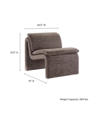 Dune Boucle Upholstered Armless Accent Chair