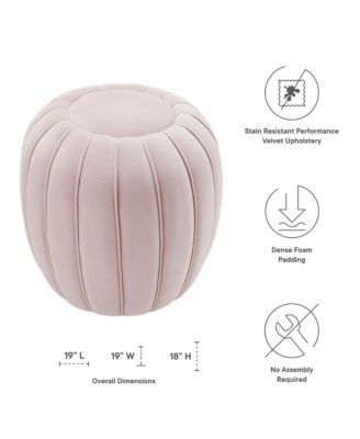 Celebrate Channel Tufted Performance Velvet Ottoman